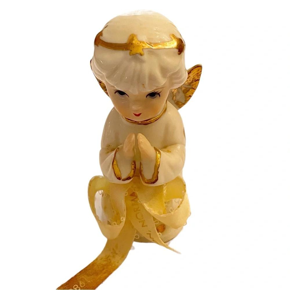 Toma Vintage Made in‎ Korea Porcelain Angel Mini Figure Jesus Christ Church 3.5”